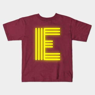 Letter E Letter Art Kids T-Shirt